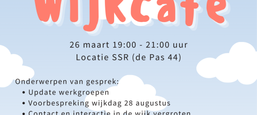 wijkcafé op 26 maart