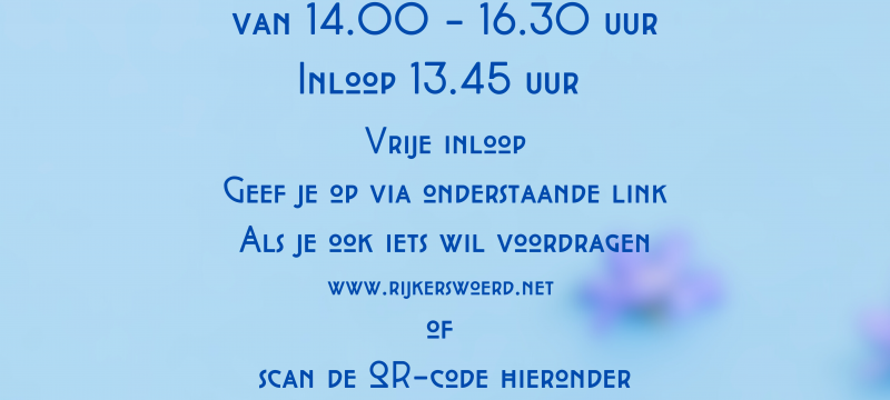 Poëzie & Proza middag Rijkerswoerd